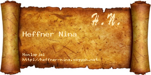Heffner Nina névjegykártya